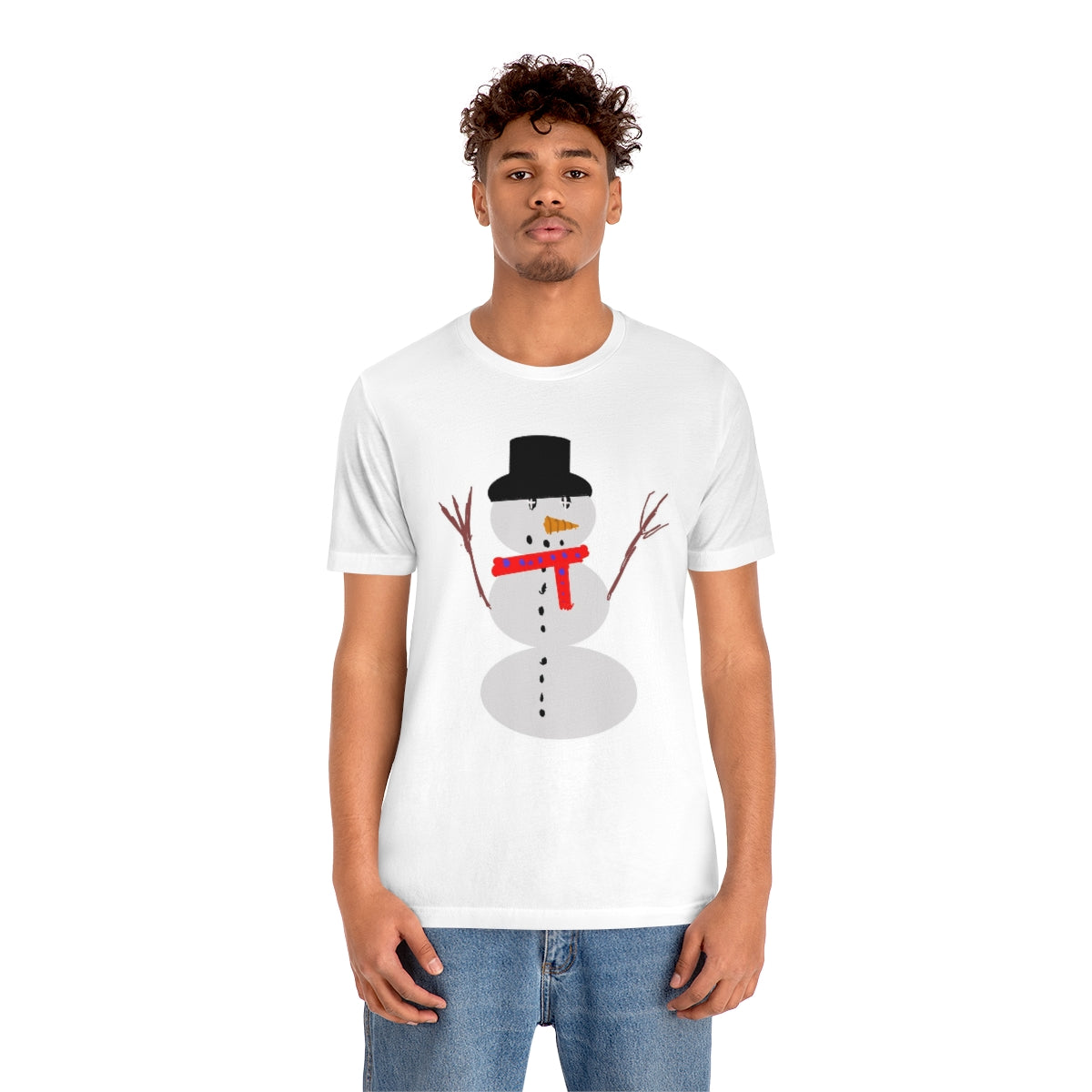 Snowman Adult Short Sleeve Tee