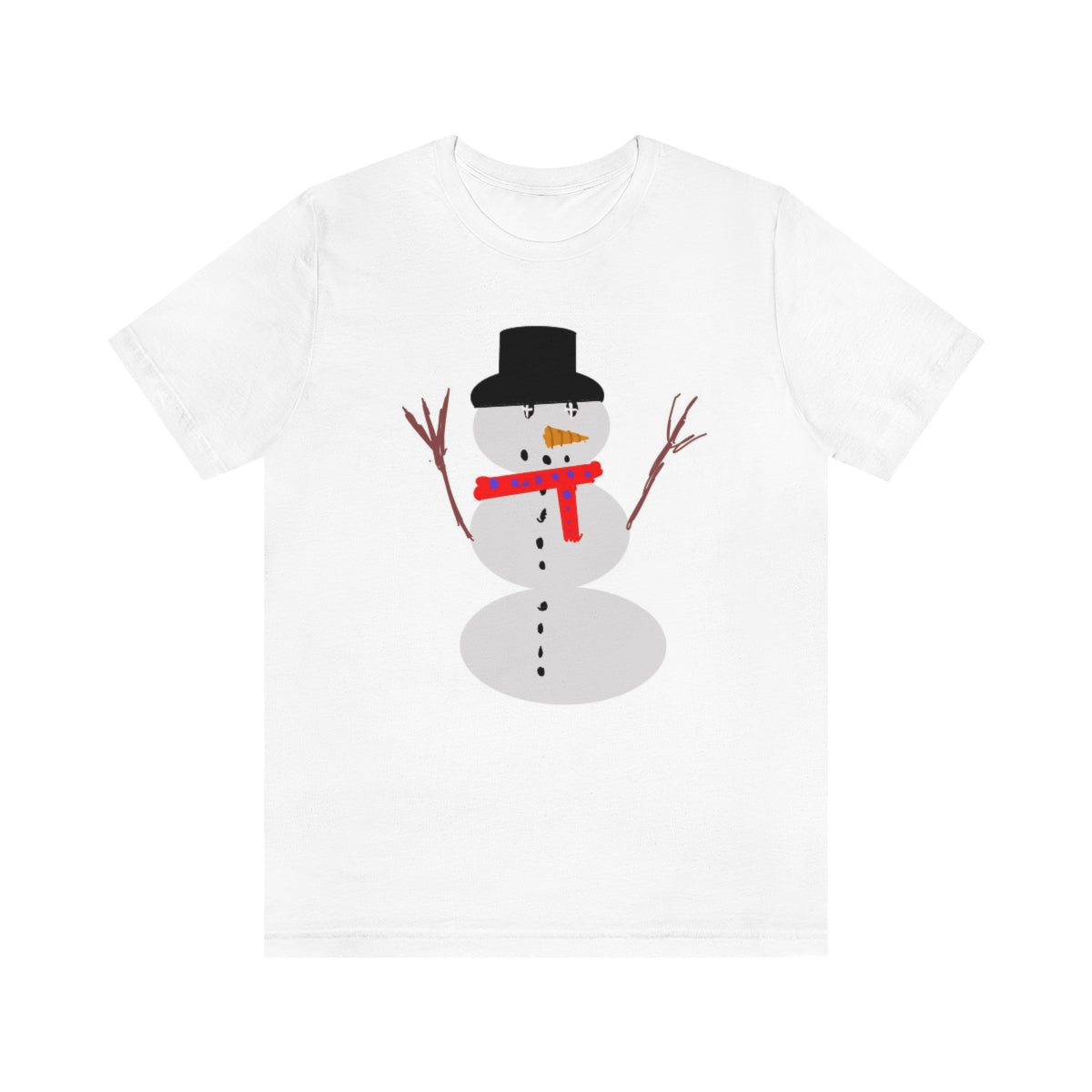 Snowman Adult Short Sleeve Tee